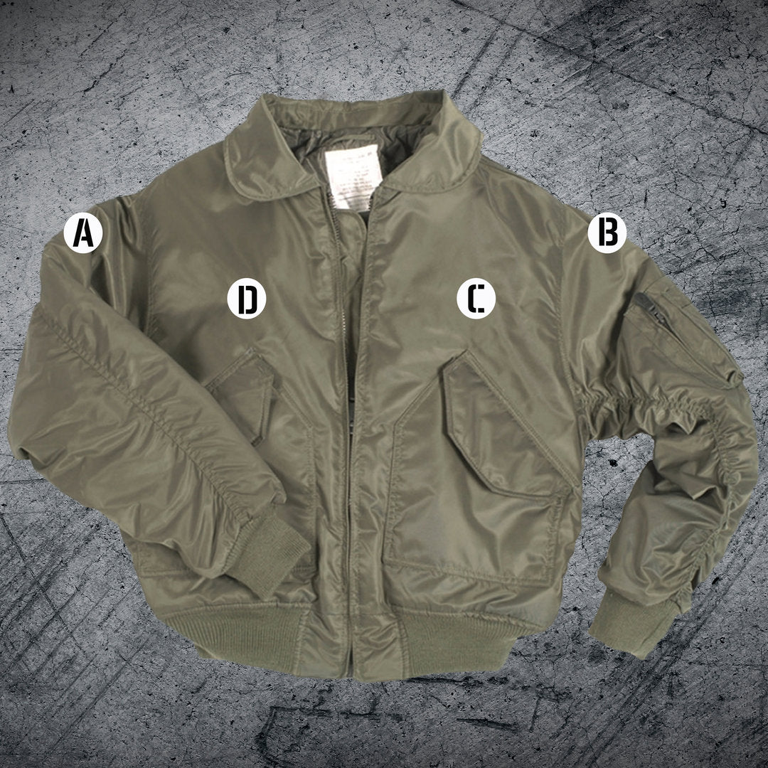 CAZADORA DE PILOTO CWU COLOR OLIVA