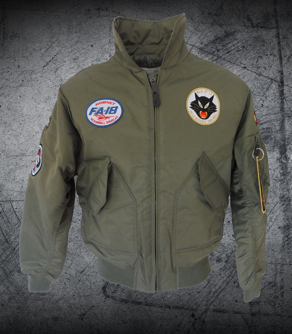 Cazadora de Piloto F-18 ALA 12 CWU verde oliva