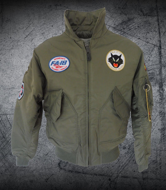 Cazadora de Piloto F-18 ALA 12 CWU verde oliva