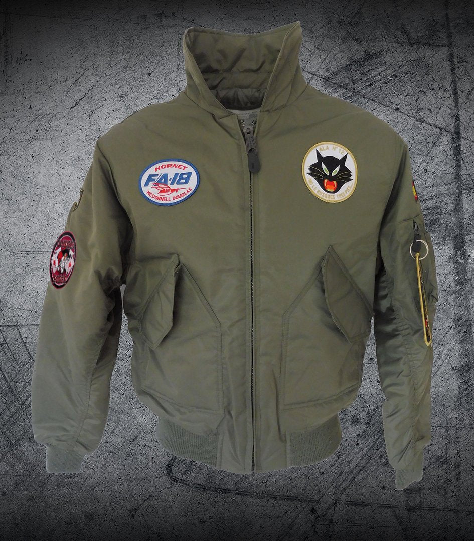 Cazadora de Piloto F-18 ALA 12 CWU verde oliva