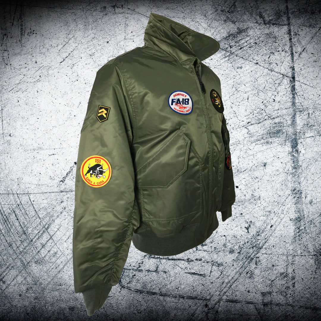 Cazadora de Piloto F-18 ALA 15 CWU verde oliva