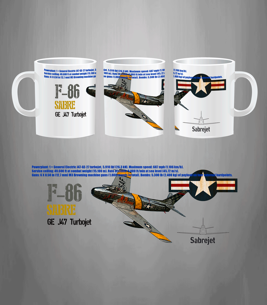 Taza F-86 Sabre USAF
