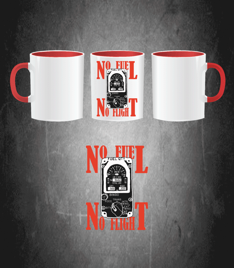 Taza NO FUEL, NO FLIGHT