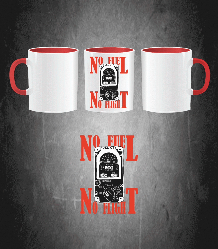 Taza NO FUEL, NO FLIGHT