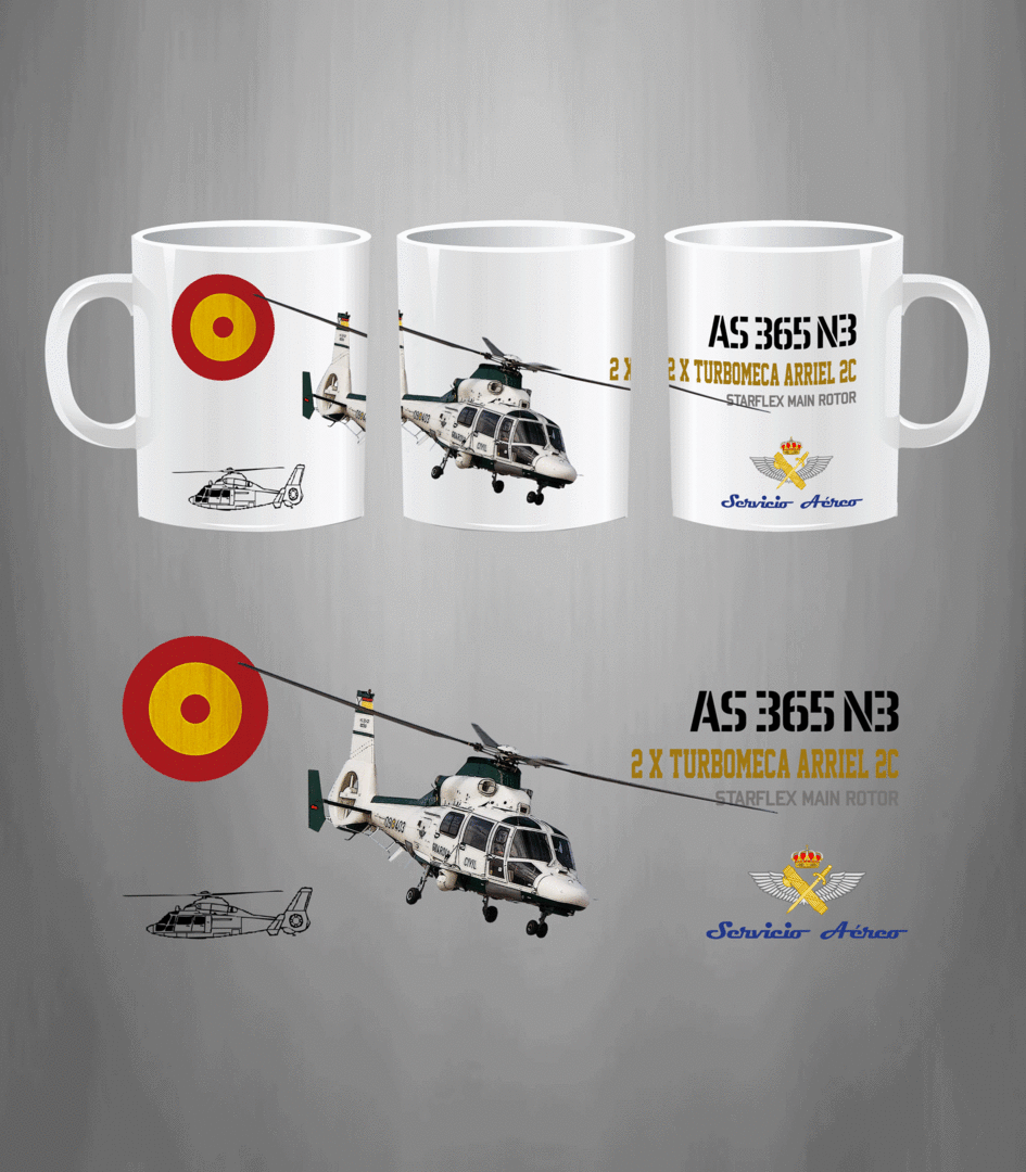 Taza helicóptero Dauphin AS 365 G.C.