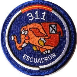 Parche Bordado  311 escuadron Ala31 con velcro