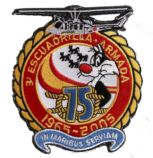Parche bordado tercera escuadrilla 1965-2005 con velcro