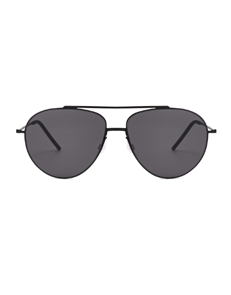 Gafas aviador Hudson PilotVisual 61 en negro con doble puente metálico y lentes degradadas

