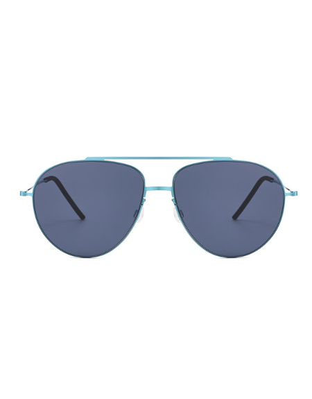 Gafas aviador Hudson azul PilotVisual 61 en negro con doble puente metálico y lentes degradadas
