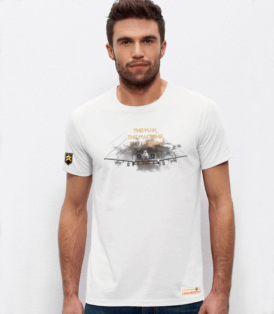 Camiseta Militar A-10 Thunderbolt Premium - Color blanco - USAF Warthog
