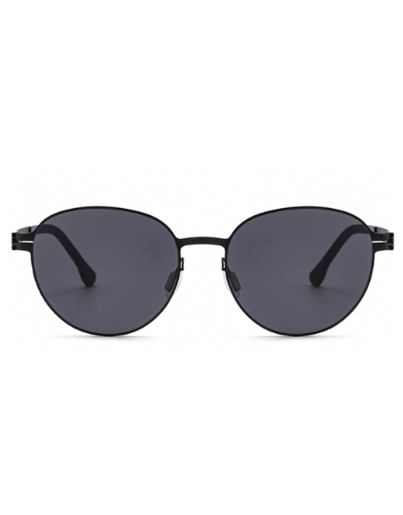 Gafas Aurora PilotVisual 54 en negro con montura de acero médico ultraligera y lente gris
