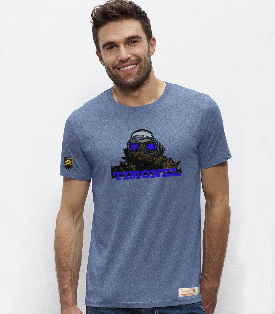 Camiseta Premium TIMONEL Colección COLO - Color Azul Jaspeado | Escuadrones
