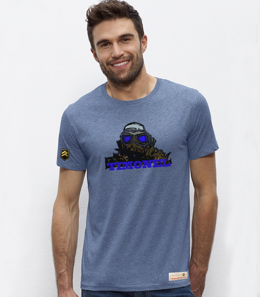 Camiseta Premium TIMONEL Colección COLO - Color Azul Jaspeado | Escuadrones
