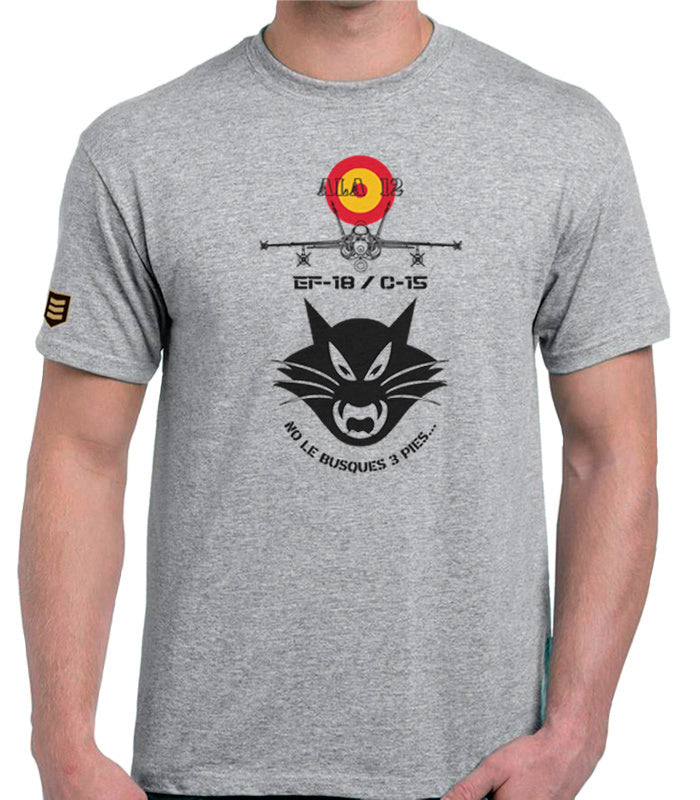 Camiseta militar Ala 12 Gato EF18 Hornet heritage