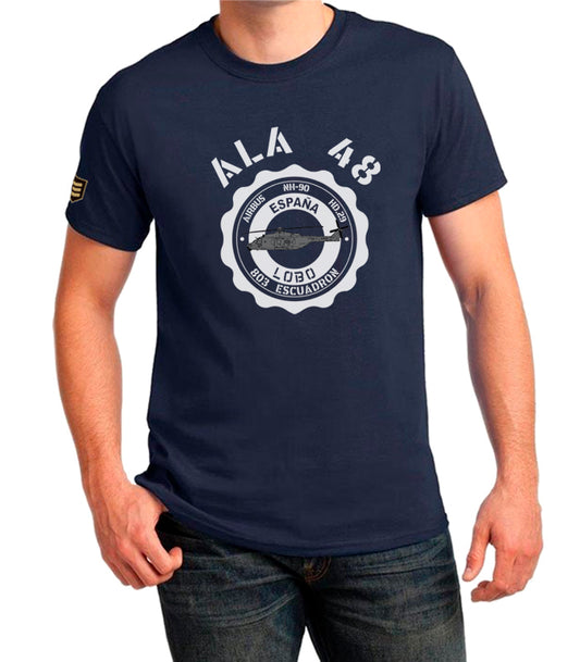 Camiseta militar Ala 48 803 Escuadrón NH90 medallón