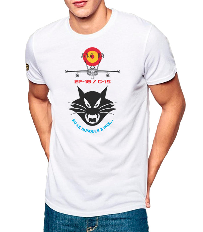 Camiseta militar Ala 12 Gato EF18 Hornet heritage