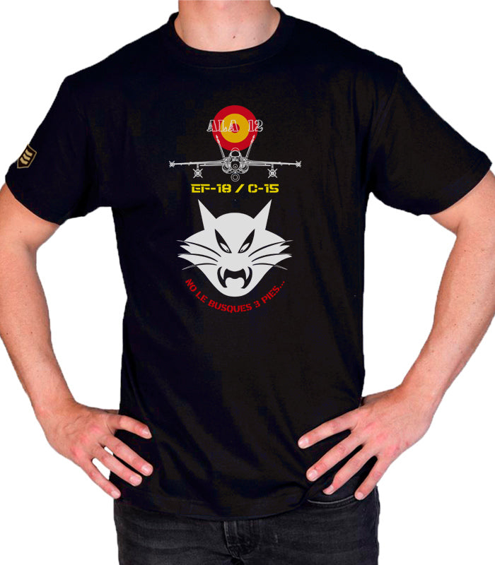 Camiseta militar Ala 12 Gato EF18 Hornet heritage