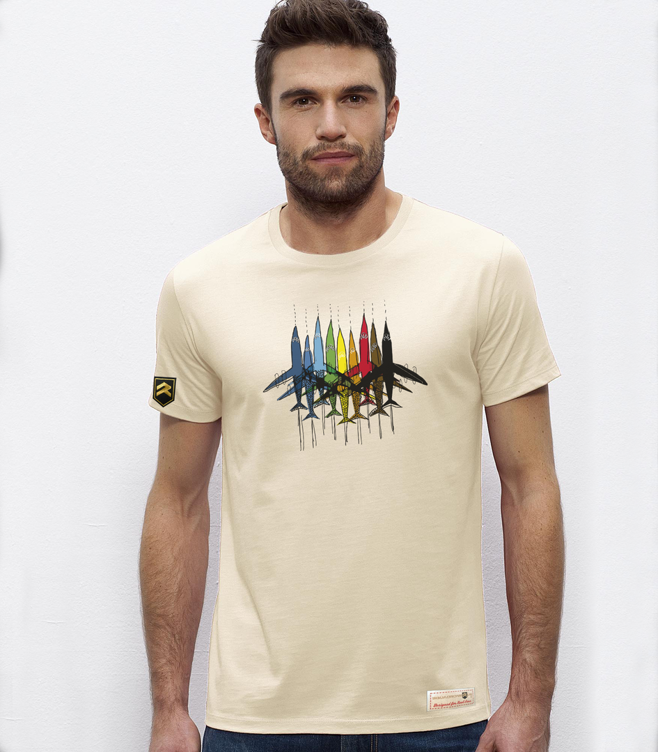 Camiseta Premium SHARK PLANES Colección COLO - Color Arena | Escuadrones
