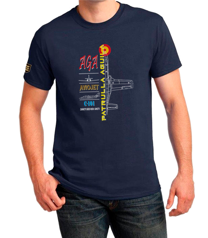 Camiseta militar AGA C-101 Patrulla Aguila Aviojet profile