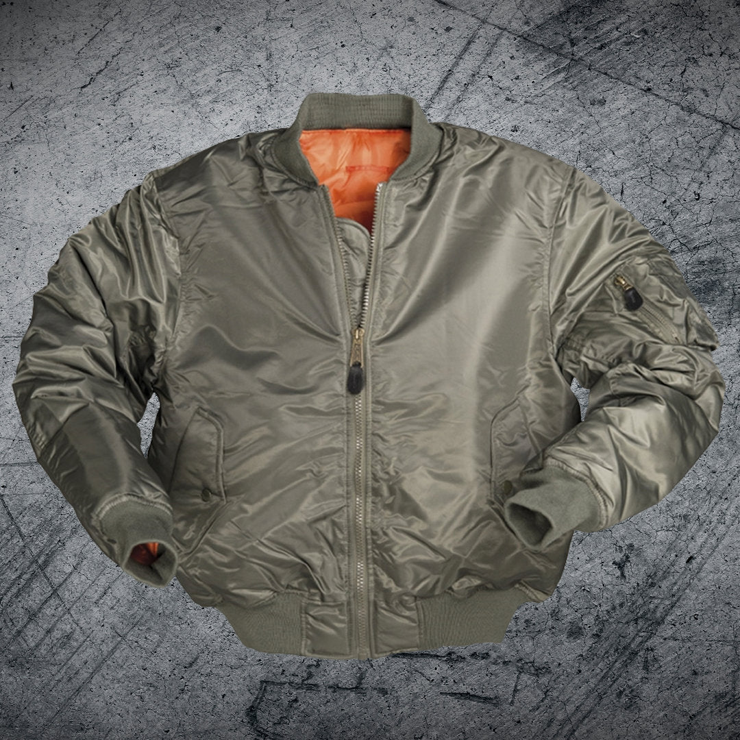 Cazadora piloto bomber MA-1 verde oliva - Aviación militar clásica

