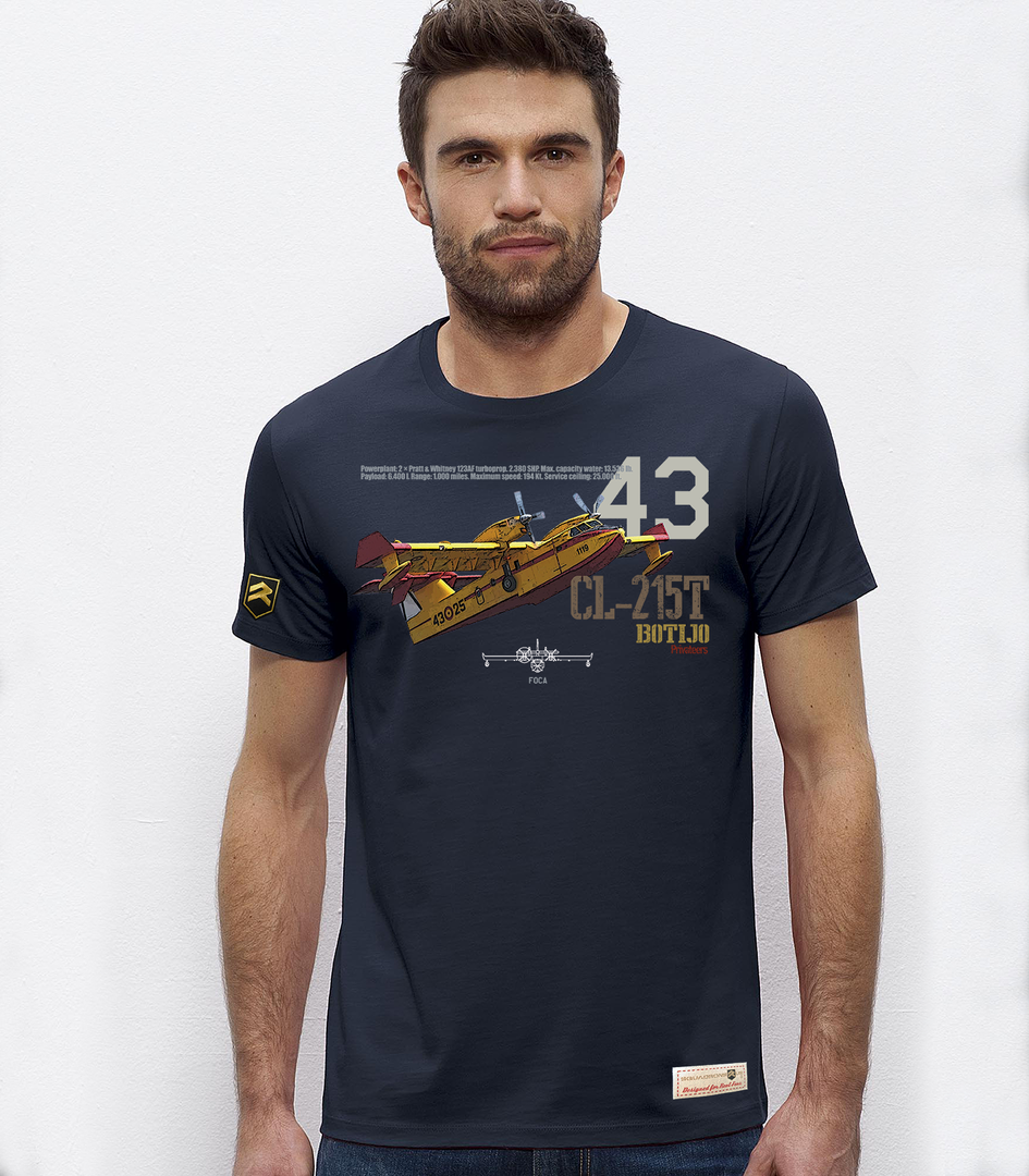 Camiseta CL-215 43 Grupo premium algodón orgánico - Apaga y vámonos extinción incendios
