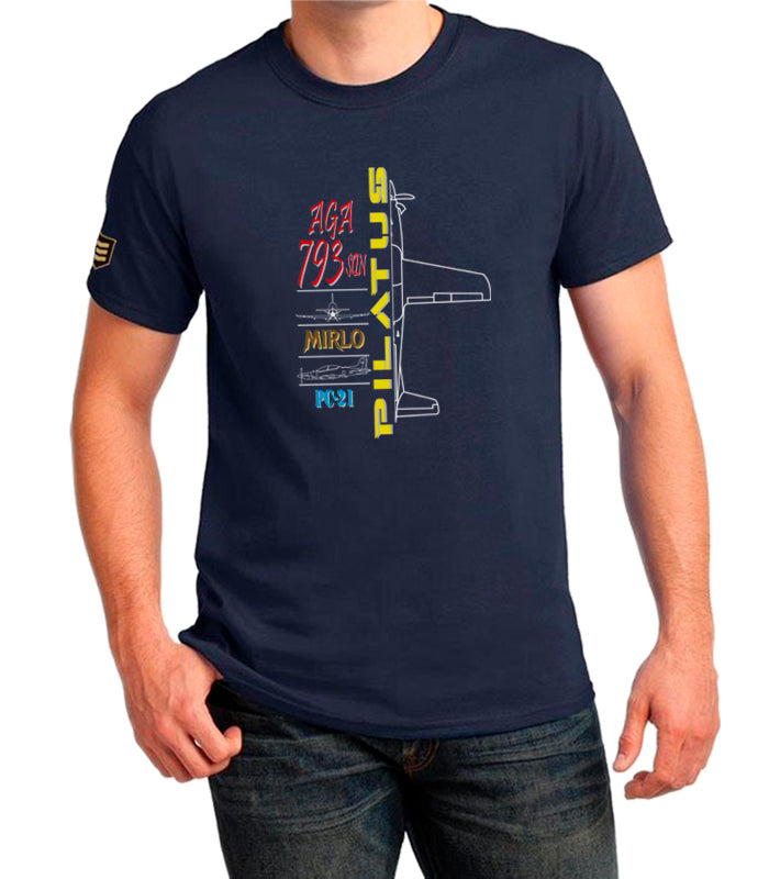 Camiseta militar AGA PC21 Pilatus Mirlo profile