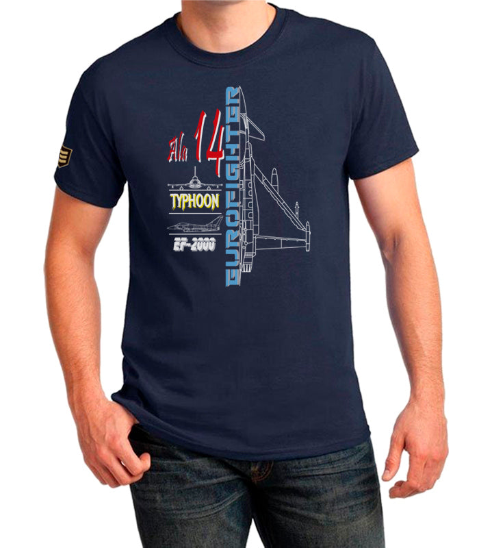 Camiseta militar Ala 14 Eurofighter Typhoon profile