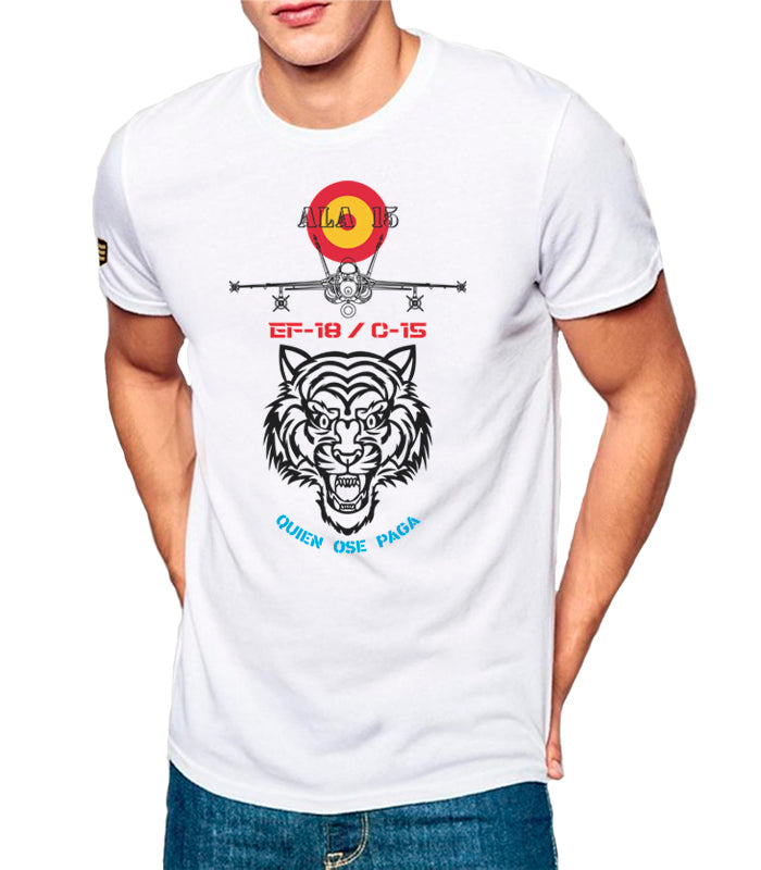 Camiseta militar Ala 15 Tigre EF18 Hornet heritage