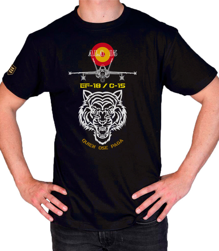 Camiseta militar Ala 15 Tigre EF18 Hornet heritage