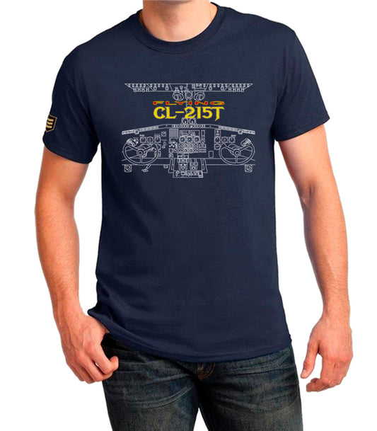 Camiseta militar Canadair CL-215T cockpit