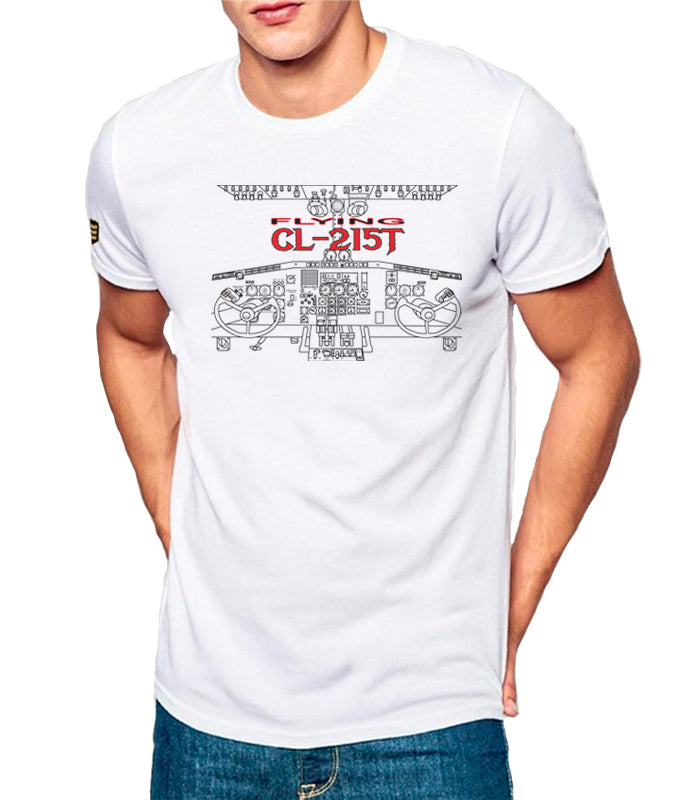 Camiseta militar Canadair CL-215T cockpit