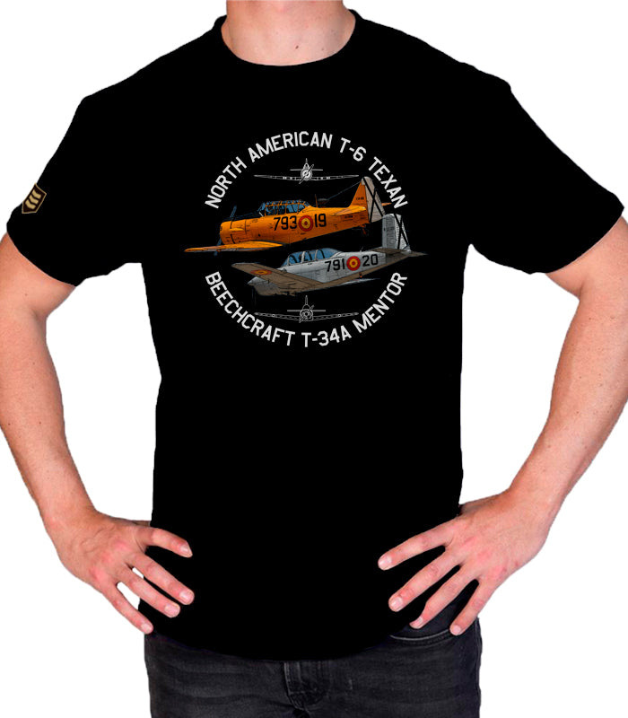 Camiseta militar formación T6 Texan y Mentor