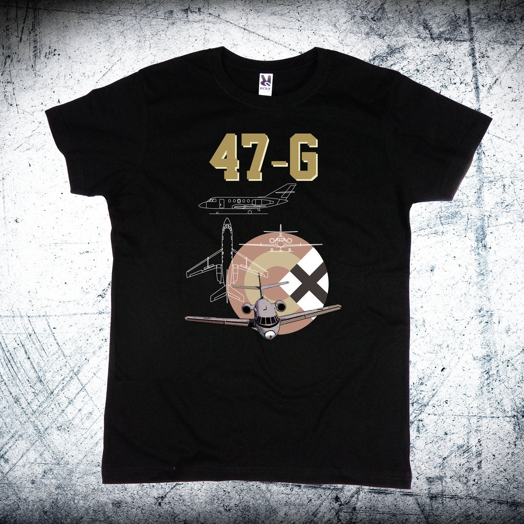 Camiseta 47 Grupo FALCON Escarapela color negro - Aviación militar Ejército del Aire
