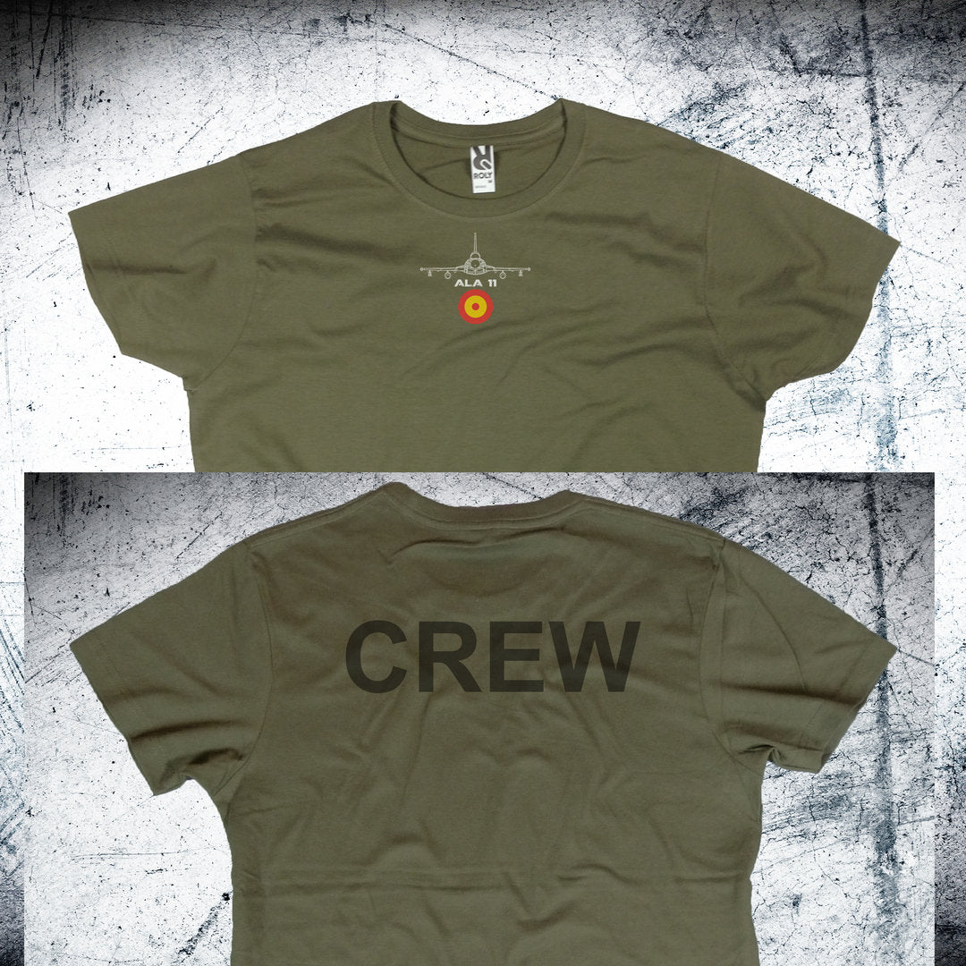 Camiseta Ala 11 diseño CREW trasera - tripulación Typhoon aviación militar Morón