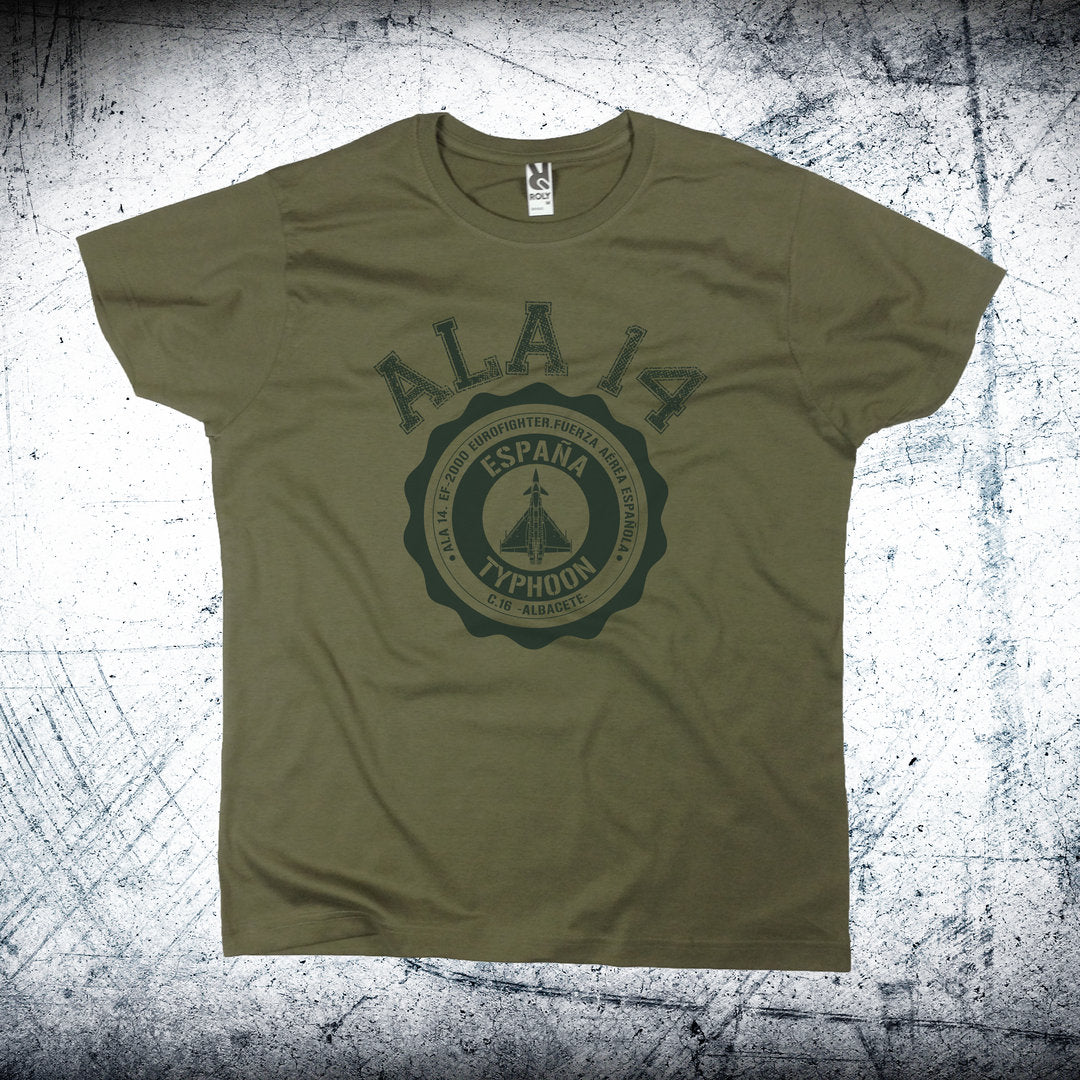 Camiseta Ala 14 Medallón Negro con insignia oficial EF-2000 Typhoon - Escuadrones

