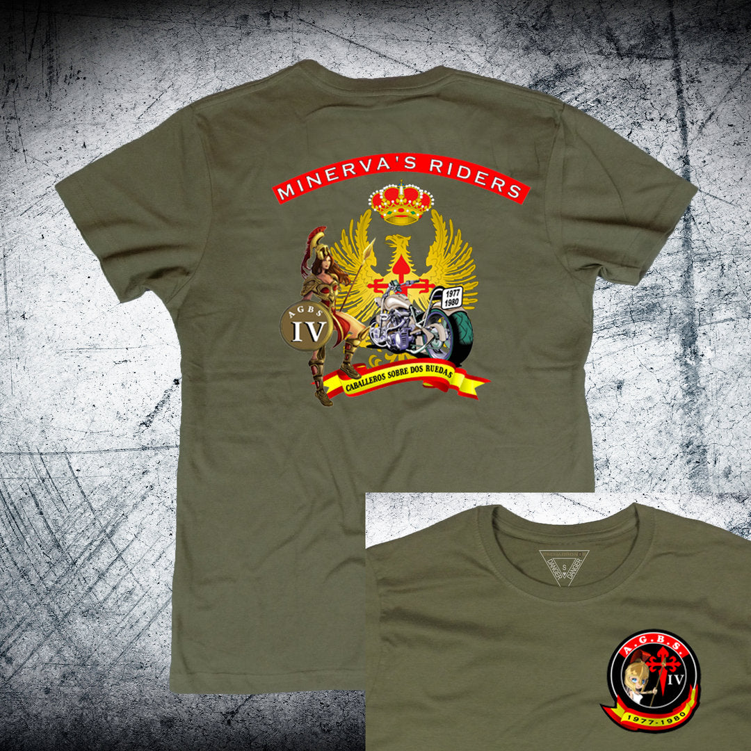 Camiseta MINERVA'S RAIDERS color caqui - Diseño exclusivo escuadrón aviación militar
