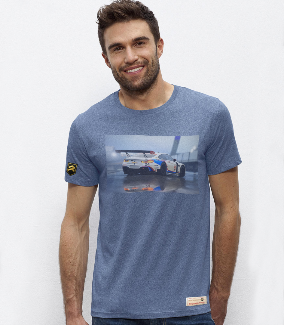 Camiseta premium BMW M4 Raining - Diseño deportivo automóvil racing