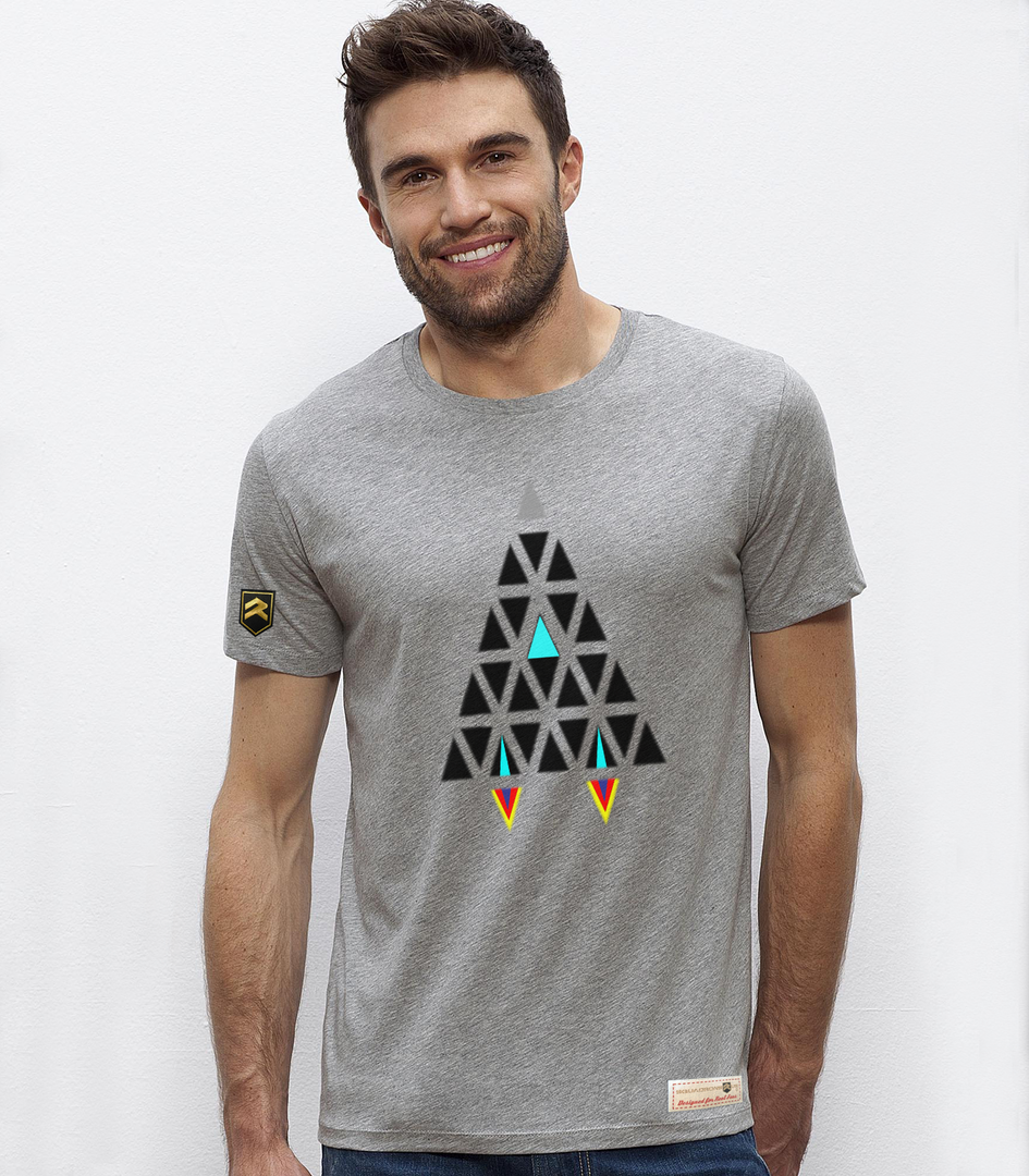 Camiseta Premium ESPIA Colección COLO - Color Gris Jaspeado | Escuadrones
