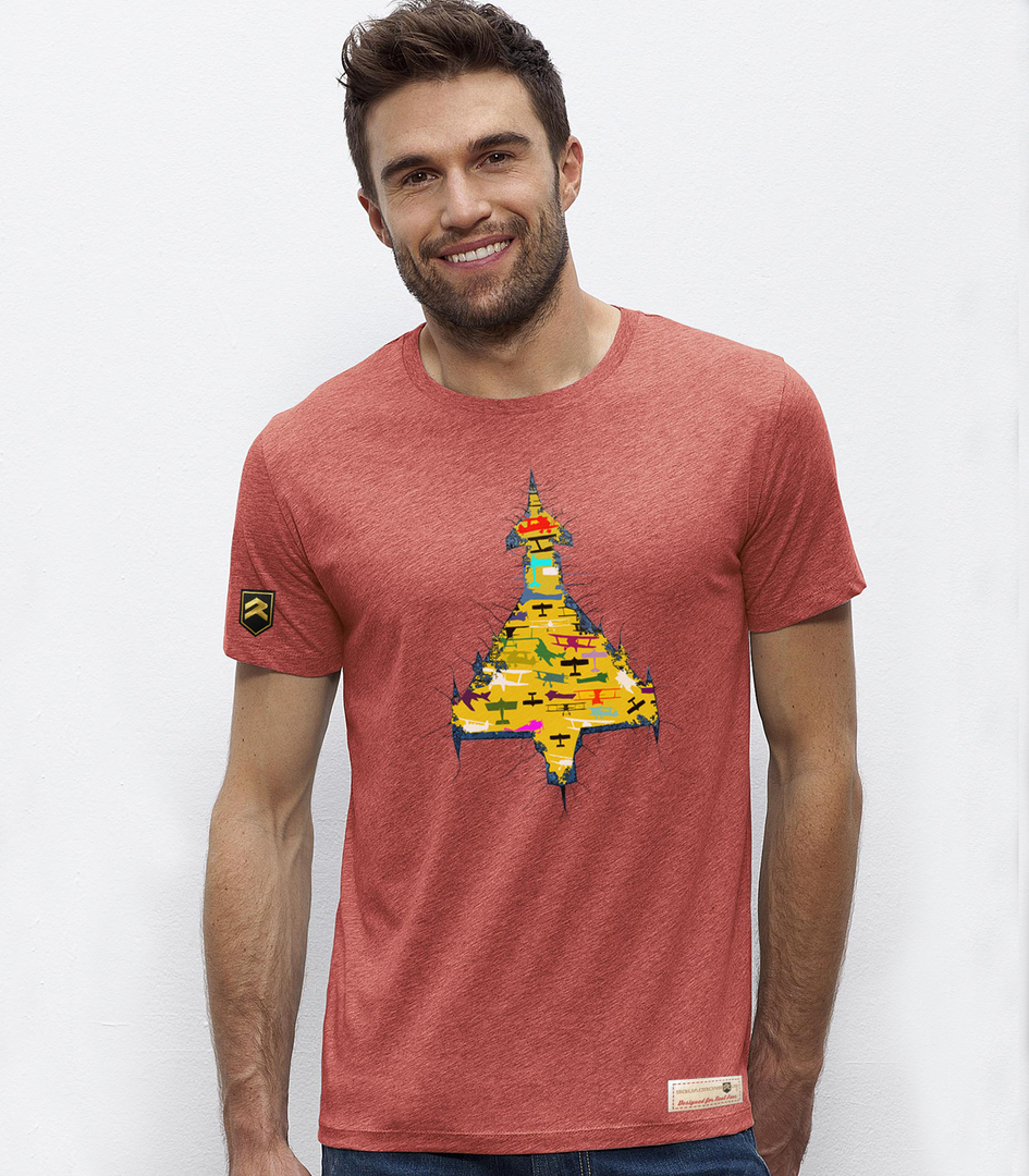 Camiseta Premium EUROFIGHTER Colección COLO - Color Rojo Jaspeado | Escuadrones