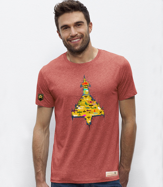 Camiseta Premium EUROFIGHTER Colección COLO - Color Rojo Jaspeado | Escuadrones