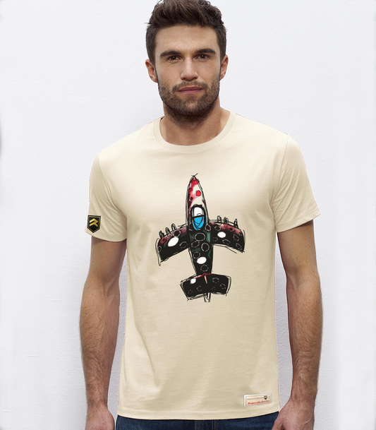 Camiseta premium HOLES arena - Diseño minimalista algodón orgánico Colección COLO
