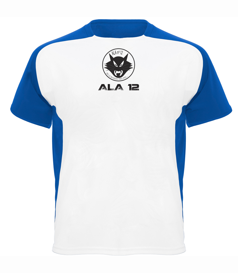 Camiseta técnica F/A-18 Hornet Ala 12 Torrejón, diseño ranglán bicolor transpirable para deporte