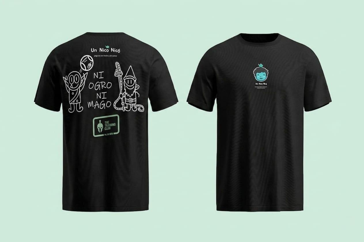 Camiseta solidaria UNNICONICO Ni Ogro Ni mago - 100% algodón colección solidaria

