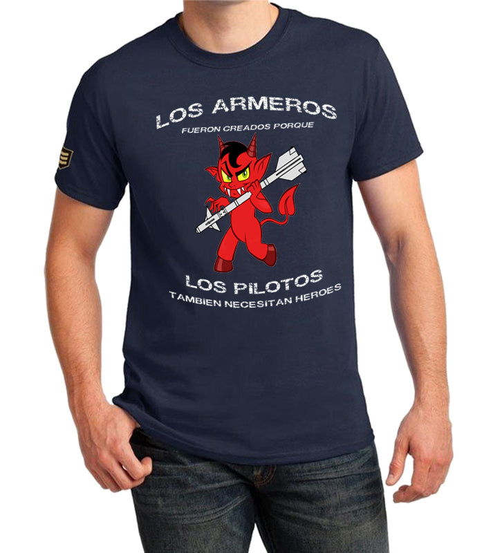 Camiseta Armeros color Azul Marino - Homenaje especialistas armamento militar
