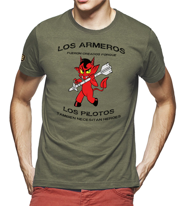 Camiseta Armeros color Caqui - 100% algodón premium Fuerzas Armadas
