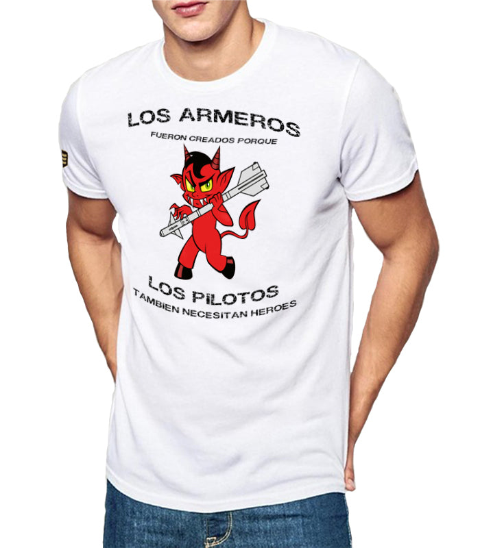 Camiseta Armeros color Blanco - 100% algodón premium Fuerzas Armadas
