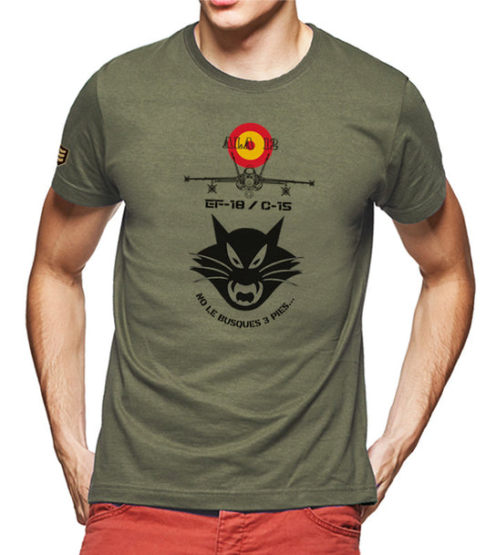 Camiseta militar Ala 12 Gato EF18 Hornet heritage