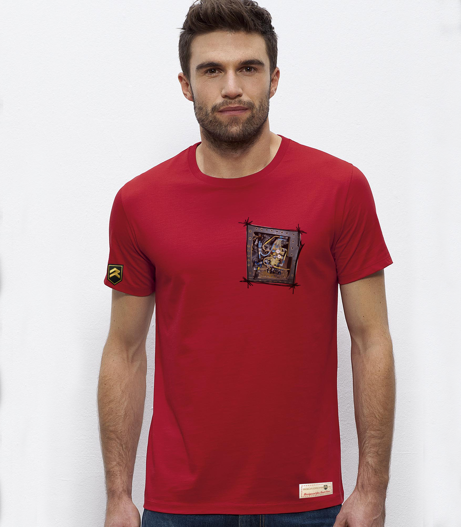 Camiseta premium Registro roja - Diseño matrícula aeronave Colección COLO
