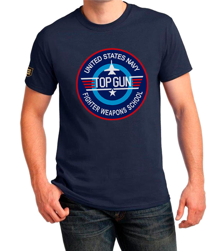 Camiseta Helicopter logo Top Gun color azul marino - Aviación naval TOPGUN piloto  Escuadrones
