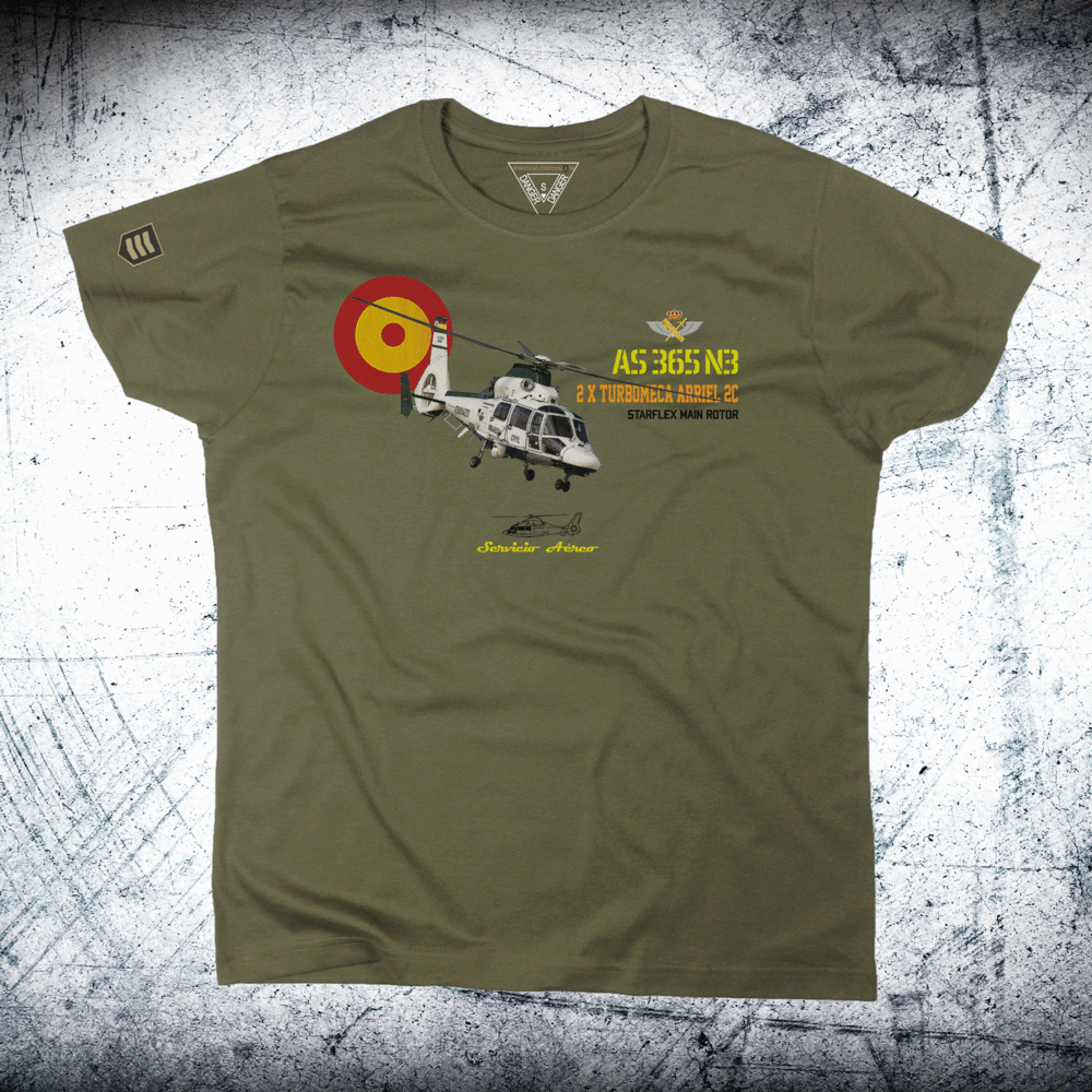 Camiseta militar helicóptero Dauphin AS 365 G.C.